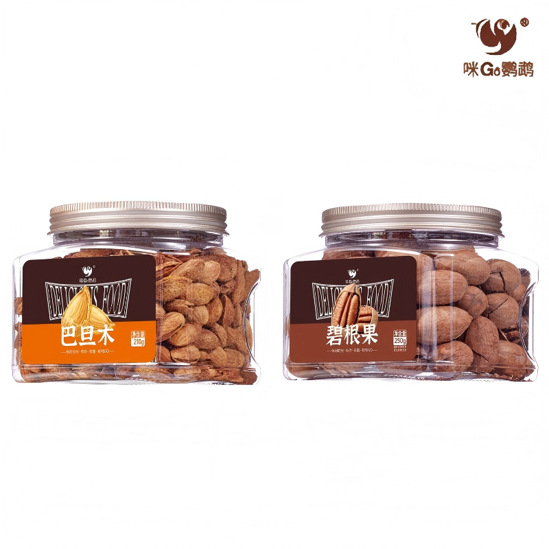 咪GO鹦鹉碧根果250g+巴旦木210g