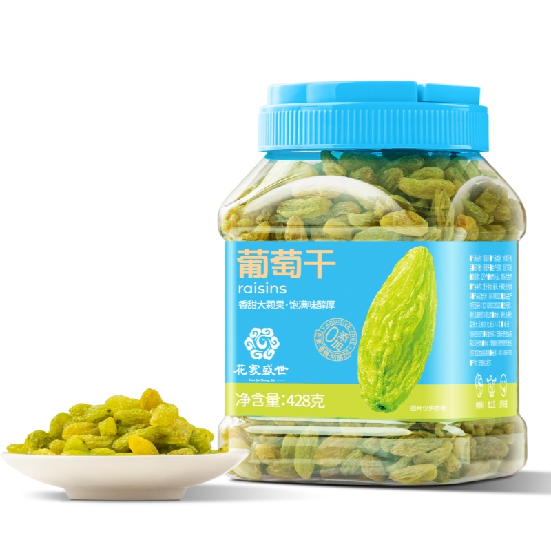 普区包邮-J-【热评1000+】花家盛世 葡萄干果干 休闲零食小吃 428g/罐 手提罐装