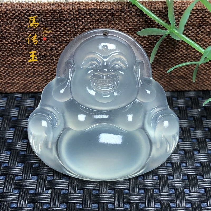 J-马传玉高冰玉髓佛工吊坠 MCY186【每证一品】